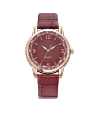 8 Colors Available Creative Gradient Color Arabic Numerals Index Fashion Design Women Wrist Watch