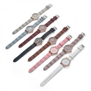 (8 Colors Available) 1 Piece Creative Gradient Color Arabic Numerals Index Fashion Design Women Wrist Watch