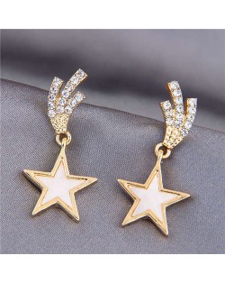 Korean Fashion Lucky Star Golden Style Women Stud Earrings