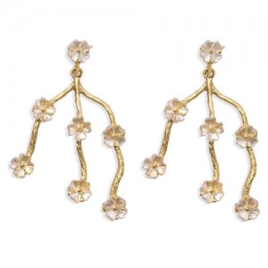 Artistic Nepalese Style Flowers Vintage Design High Fashion Women Alloy Earrings