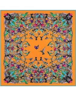 5 Colors Available Colorful Hummingbirds Flock Design 130*130 cm Square Scarf