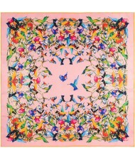 5 Colors Available Colorful Hummingbirds Flock Design 130*130 cm Square Scarf
