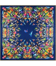 5 Colors Available Colorful Hummingbirds Flock Design 130*130 cm Square Scarf