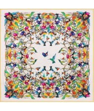 5 Colors Available Colorful Hummingbirds Flock Design 130*130 cm Square Scarf