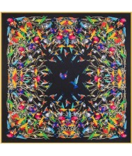 5 Colors Available Colorful Hummingbirds Flock Design 130*130 cm Square Scarf