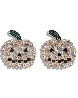 Shining Pumpkin Design Creative Design High Fashion Women Earrings - White