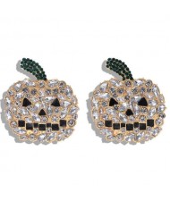 Shining Pumpkin Design Creative Design High Fashion Women Earrings - White