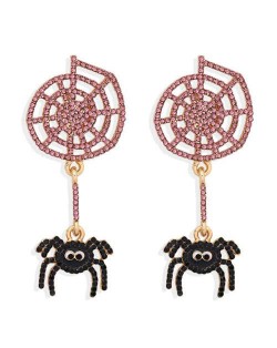 Spider and Net Design Internet Celebrity Choice High Fashion Women Costume Earrings
