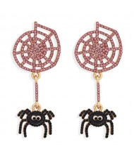 Spider and Net Design Internet Celebrity Choice High Fashion Women Costume Earrings