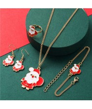 Santa Claus Design Christmas Fashion Costume Alloy Wholesale Jewelry Set