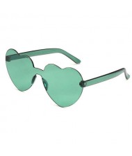 Peach Heart Shape Frameless Design High Fashion Women Sunglasses