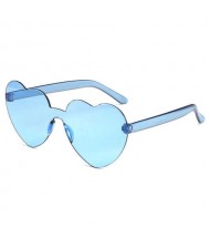 Peach Heart Shape Frameless Design High Fashion Women Sunglasses