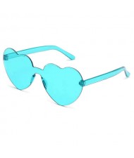 Peach Heart Shape Frameless Design High Fashion Women Sunglasses