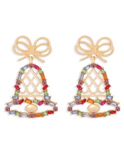 Colorful Christmas Bell Design U.S. High Fashion Women Alloy Wholesale Earrings