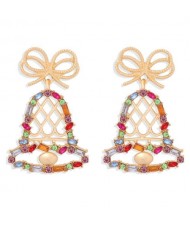 Colorful Christmas Bell Design U.S. High Fashion Women Alloy Wholesale Earrings
