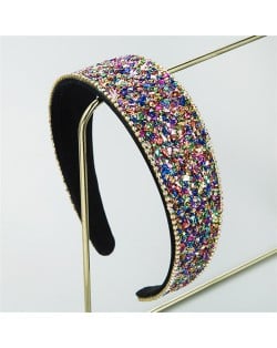 Colorful Rhinestone Embellished Baroque Style High Fashion Wholesale Women Headband