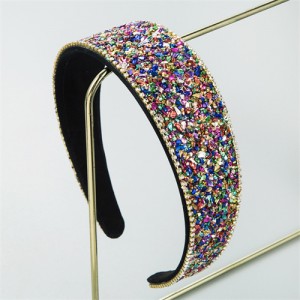 Colorful Rhinestone Embellished Baroque Style High Fashion Wholesale Women Headband