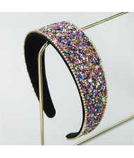 Colorful Rhinestone Embellished Baroque Style High Fashion Wholesale Women Headband