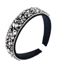 Assorted Rhinestone Embellished U.S. High Fashion Women Wholesale Hair Hoop/ Headband - White