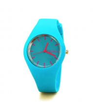 Candy Color Silicone Strap Sport Fashion Women Wrist Watch