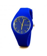 Candy Color Silicone Strap Sport Fashion Women Wrist Watch