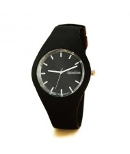 Candy Color Silicone Strap Sport Fashion Women Wrist Watch