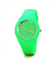 Candy Color Silicone Strap Sport Fashion Women Wrist Watch