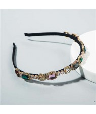 European and U.S. Vintage Fashion Rhinestone Women Hair Hoop - Multicolor