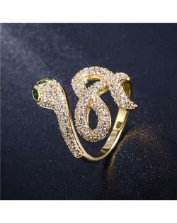 Creative Snake Design 18K Rose Gold Plated Women Ring