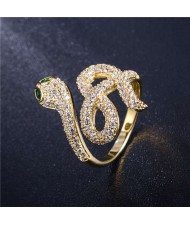 Creative Snake Design 18K Rose Gold Plated Women Ring