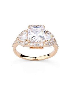 Delicate Design Cubic Zirconia 18K Rose Gold Plated Women Ring