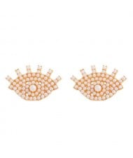 Creative High Fashion Eye Design Elegant Women Wholesale Earrings - Pearl
