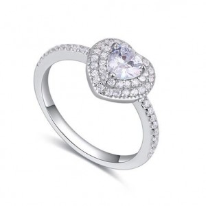 Peach Heart Love Fashion 925 Sterling Silver Ring