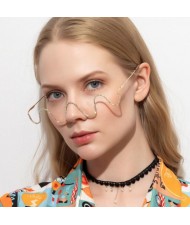 Wave Style U.S. High Fashion Decorative Sunglasses Frame (No Lens)
