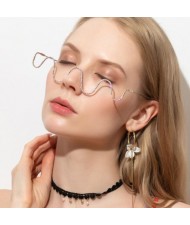 Wave Style U.S. High Fashion Decorative Sunglasses Frame (No Lens)