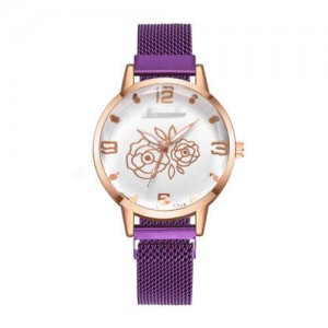 8 Colors Available Romantic Roses Index U.S. High Fashion Design Women Wrist Watch