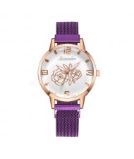 8 Colors Available Romantic Roses Index U.S. High Fashion Design Women Wrist Watch