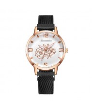 8 Colors Available Romantic Roses Index U.S. High Fashion Design Women Wrist Watch