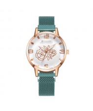8 Colors Available Romantic Roses Index U.S. High Fashion Design Women Wrist Watch