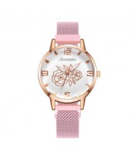 8 Colors Available Romantic Roses Index U.S. High Fashion Design Women Wrist Watch