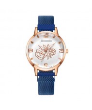 8 Colors Available Romantic Roses Index U.S. High Fashion Design Women Wrist Watch