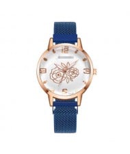 8 Colors Available Romantic Roses Index U.S. High Fashion Design Women Wrist Watch
