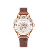 8 Colors Available Romantic Roses Index U.S. High Fashion Design Women Wrist Watch
