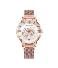 8 Colors Available Romantic Roses Index U.S. High Fashion Design Women Wrist Watch