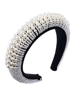 Pearl Embellished Baroque Fashion Luxurious Bejeweled Women Headband