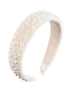 European and U.S. High Fashion Pearl Inlaid Beads Fashion Women Headband/ Hair Hoop