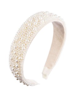 European and U.S. High Fashion Pearl Inlaid Beads Fashion Women Headband/ Hair Hoop