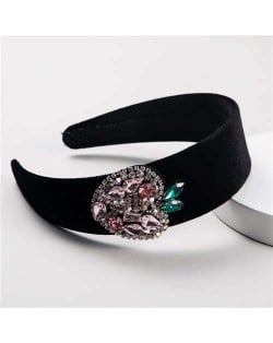 Creative Rhinestone Fruit Embellished Women Hair Hoop/ Headband - Apple