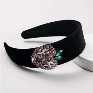 Creative Rhinestone Fruit Embellished Women Hair Hoop/ Headband - Apple