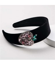 Creative Rhinestone Fruit Embellished Women Hair Hoop/ Headband - Apple